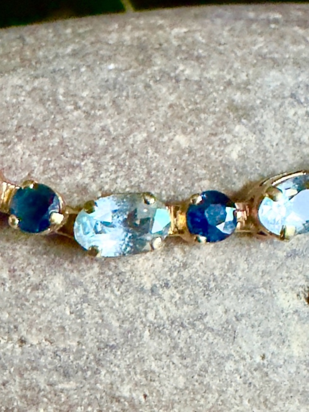14k Sapphire & Aquamarine Bracelet